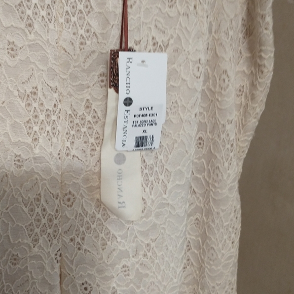Ecru Lace Palazzo Pants ~ New with Tags! - Picture 7 of 11